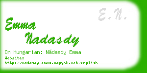 emma nadasdy business card