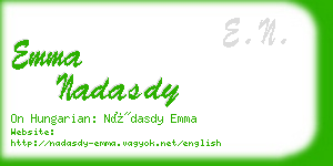 emma nadasdy business card